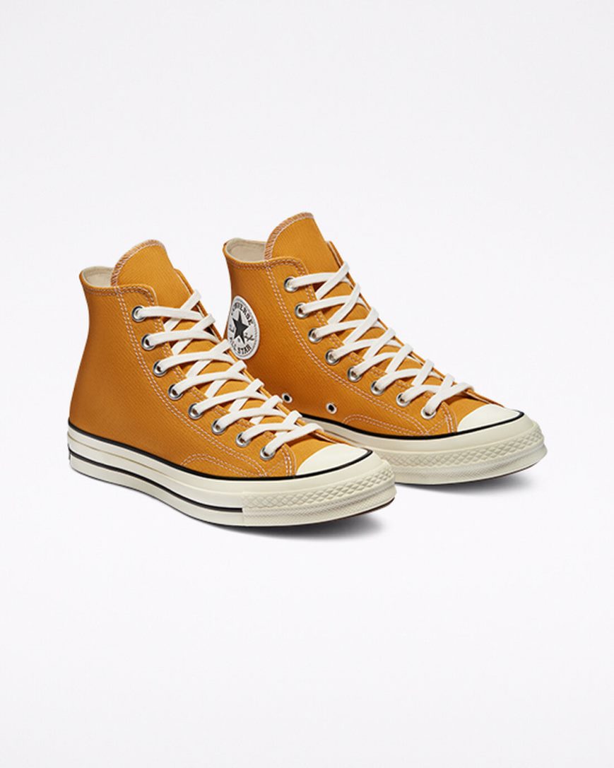 Tenisi Inalti Barbati Converse Chuck 70 Vintage Panza Portocalii Flori Negrii | RO JHPAF834